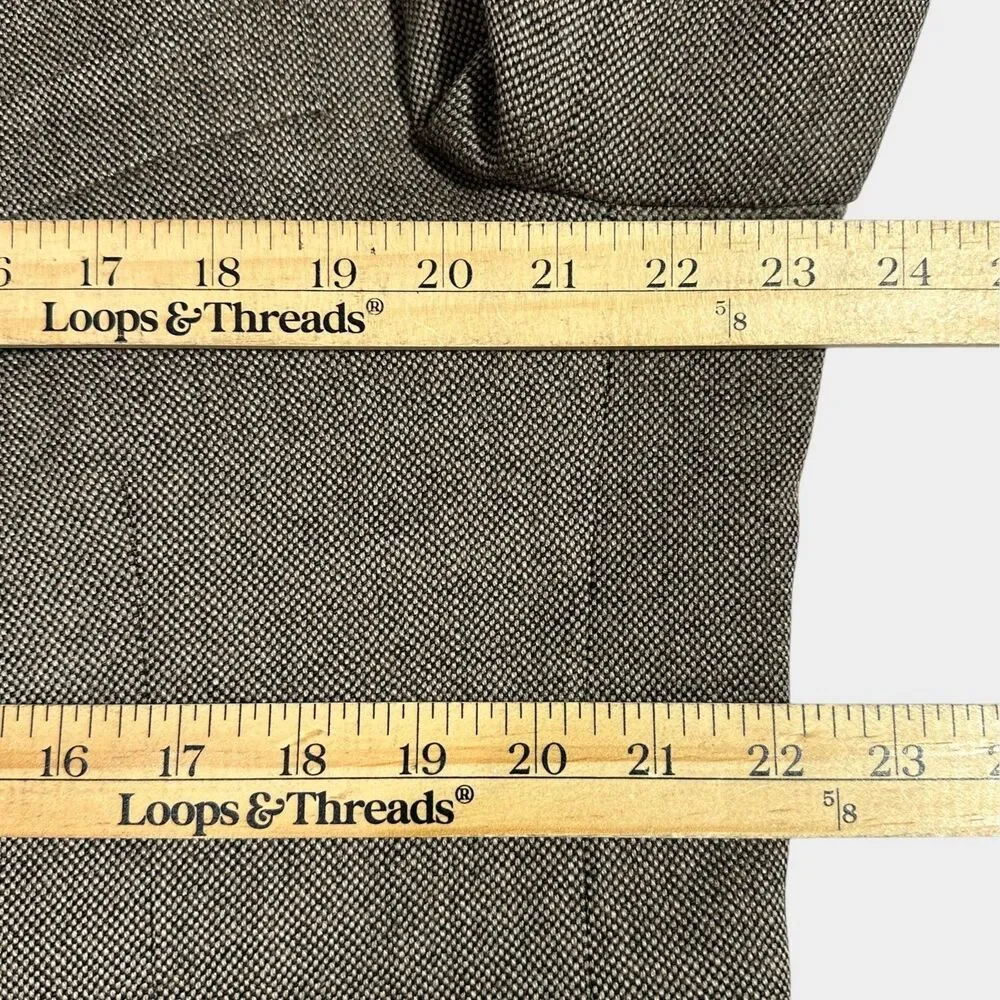 STAFFORD Classic fit Mens Blazer Sport Coat 2-Button Jacket 46R MerinoWOOL Brown